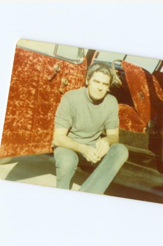 Dad and his prize posession, 36' Chevy